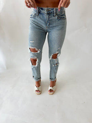 Janie Mid Rise Girlfriend Ankle Jeans
