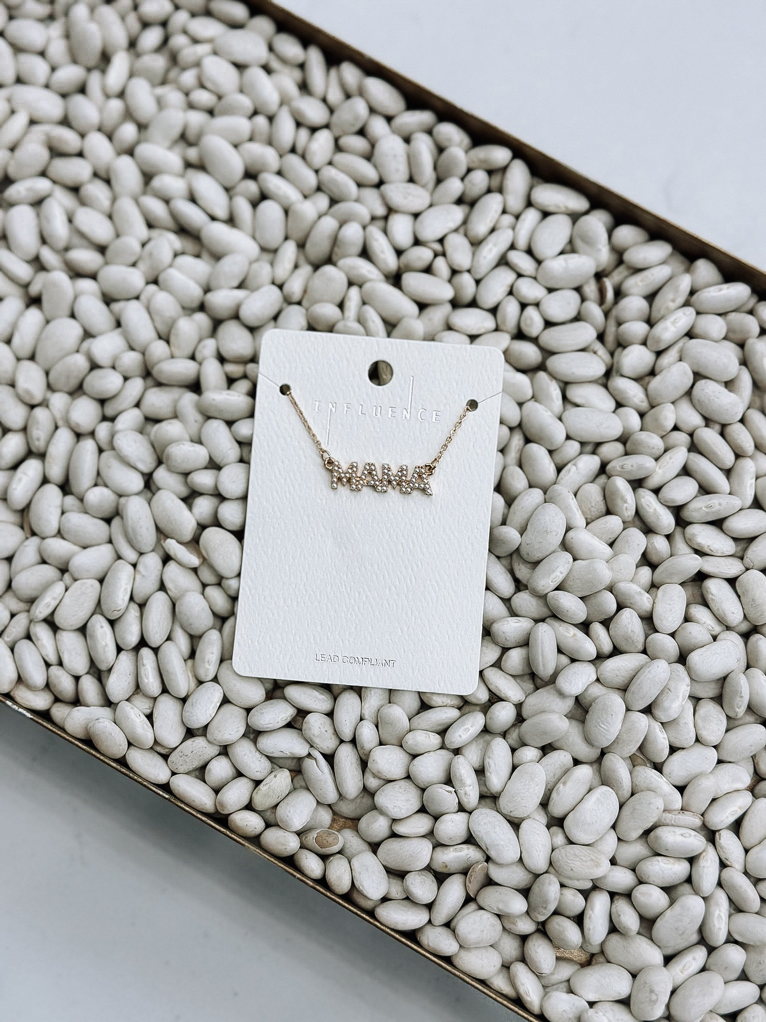 Pearl Studded Mama Necklace