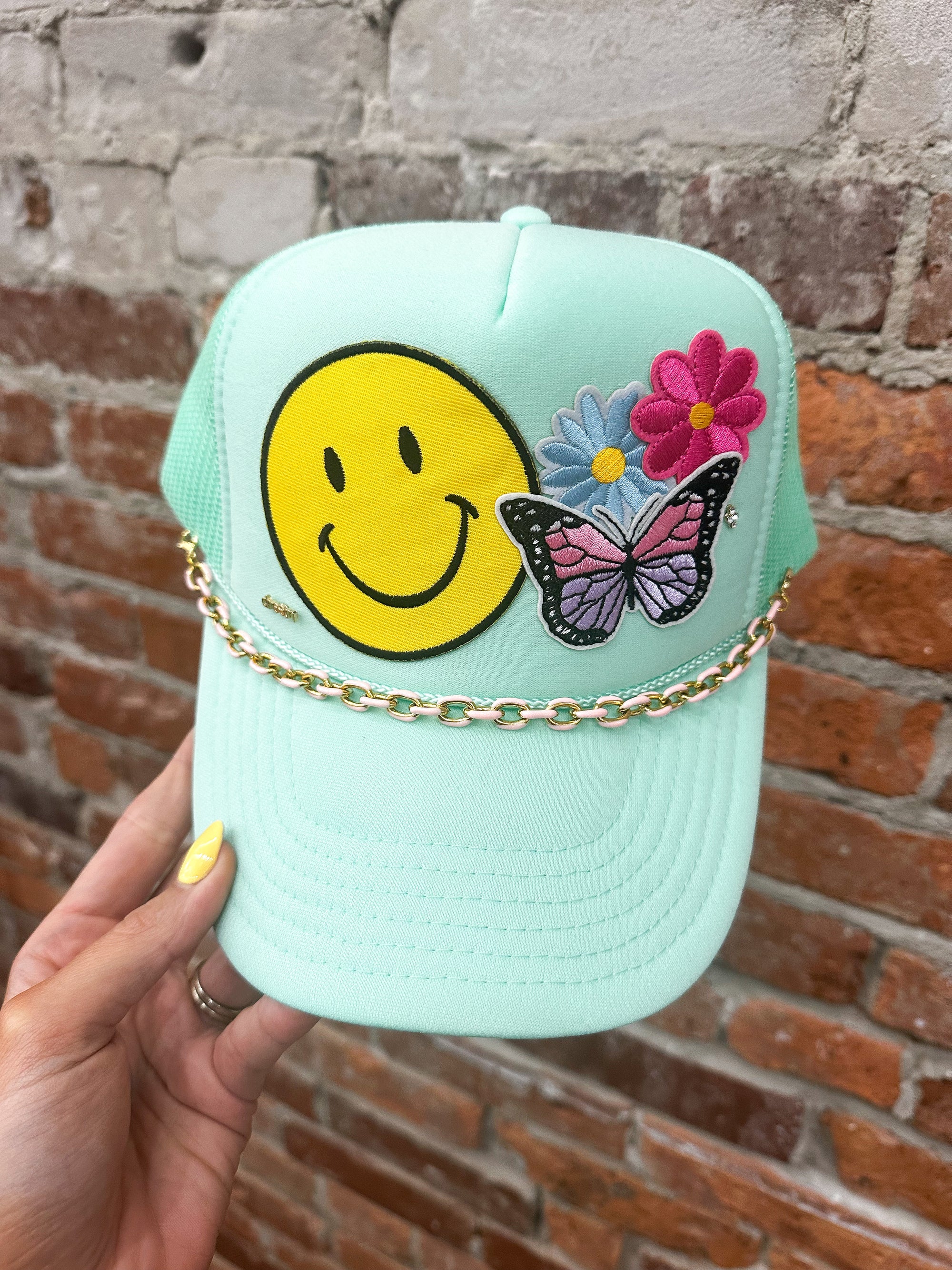 Pre-Made Smiley Trucker Hat