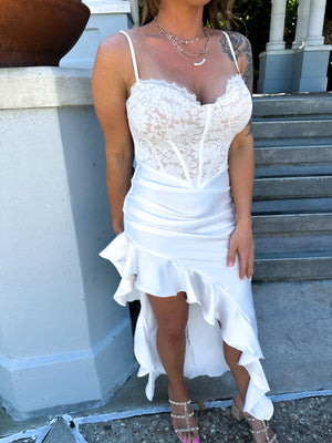 In My Bridal Era Corset Top Dress - Ivory