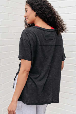 Let Me Live Relaxed Tee in Black