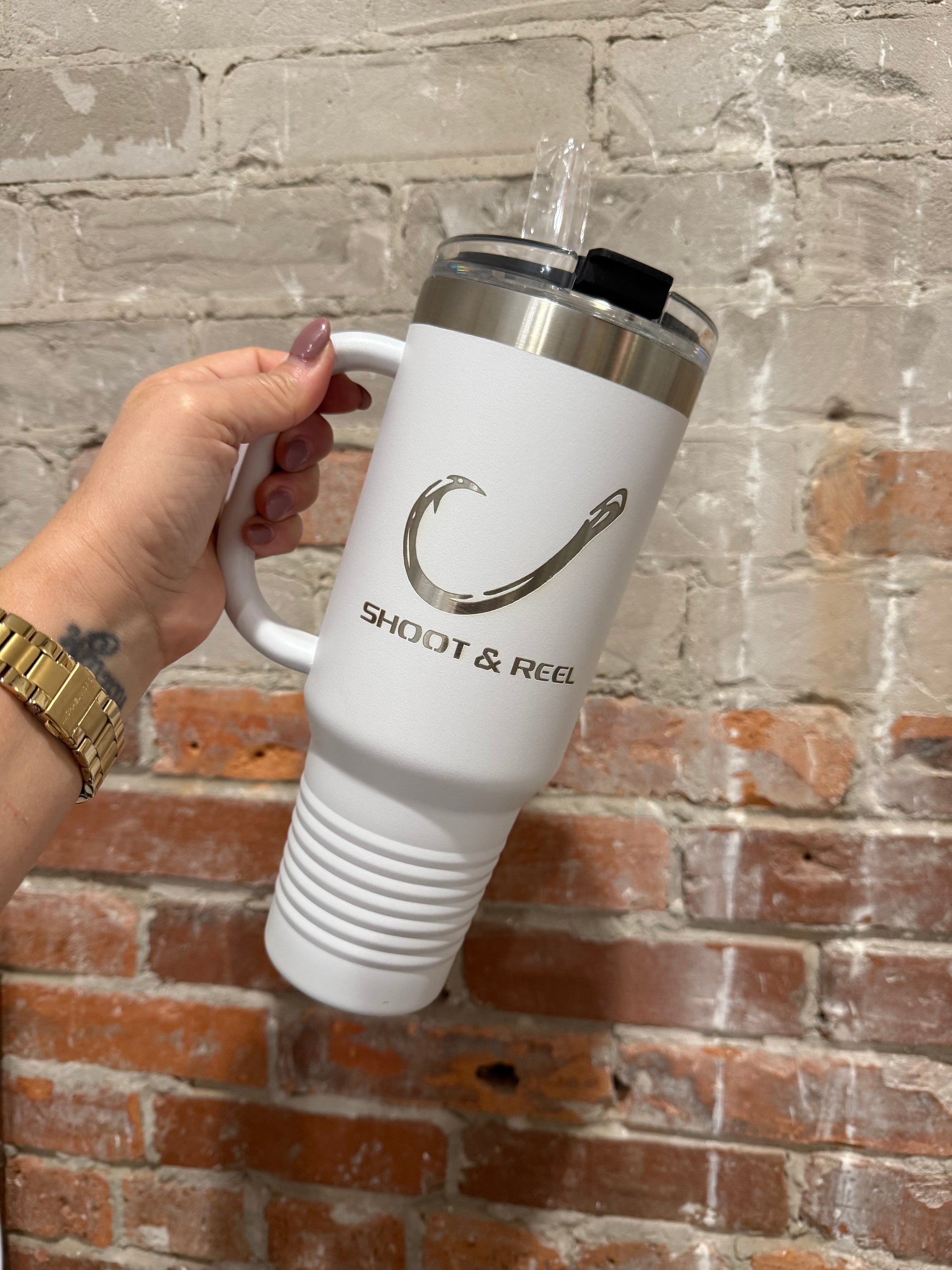 Shoot & Reel 40oz Tumbler- Hook
