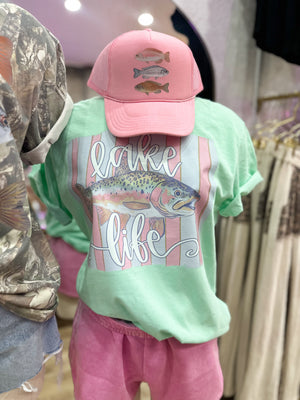 Down To Fish Pink Trucker Hat