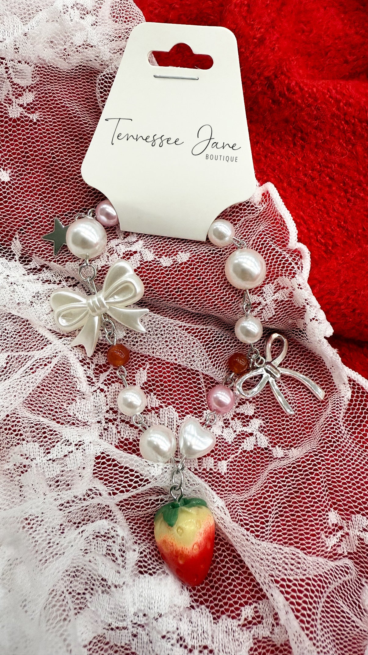 Berrylicious Strawberry Charm Bracelet