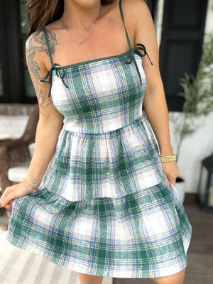 Vivian Plaid Mini Dress