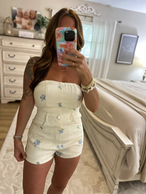 Carter Floral Embroidered Romper