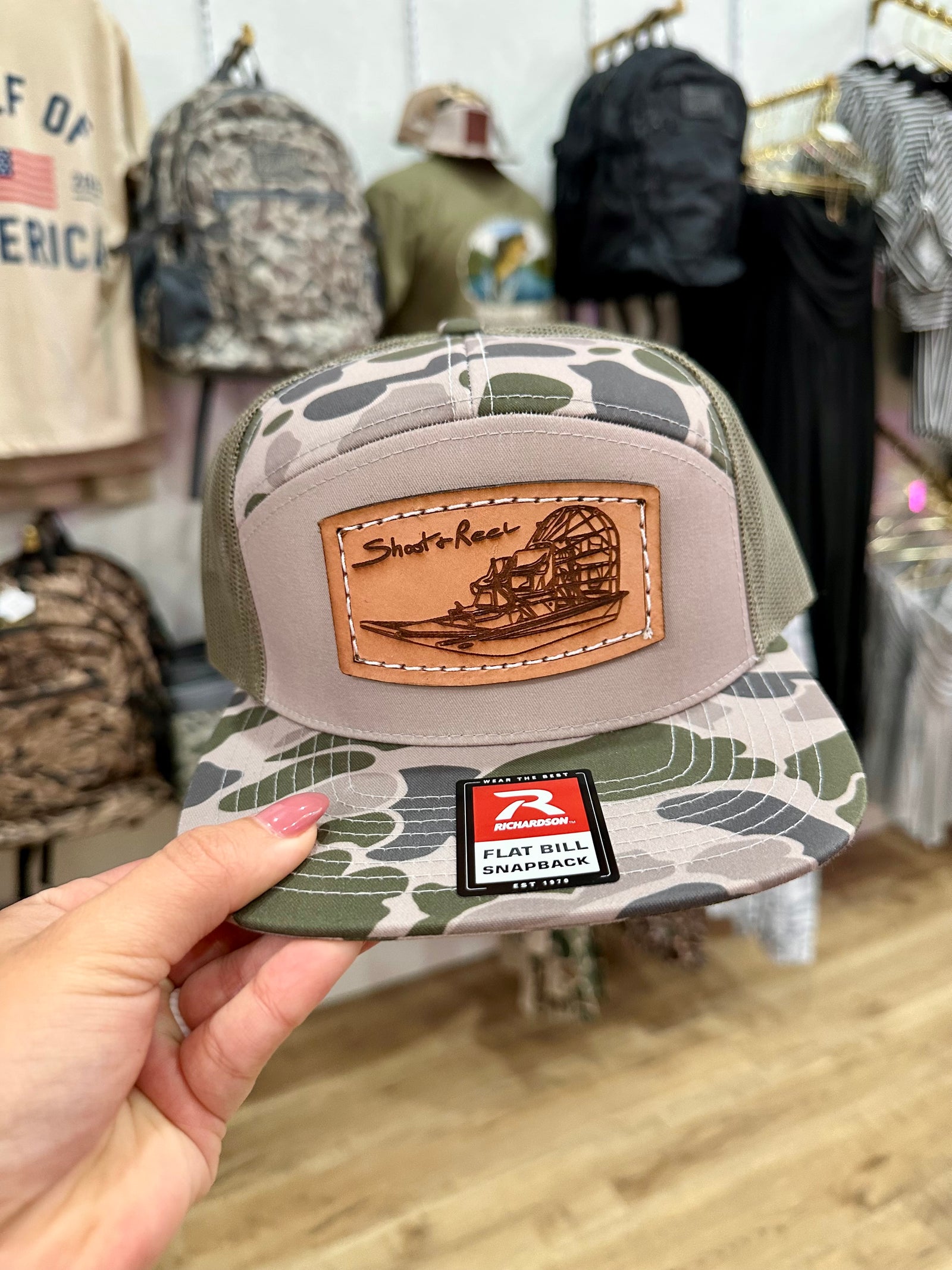 Shoot & Reel Air Boat Patch Men's Hat