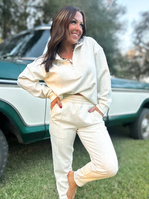 DOORBUSTER - Britt Half Zip Pullover - Vanilla