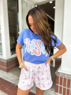 Emmie Floral Print French Terry Shorts