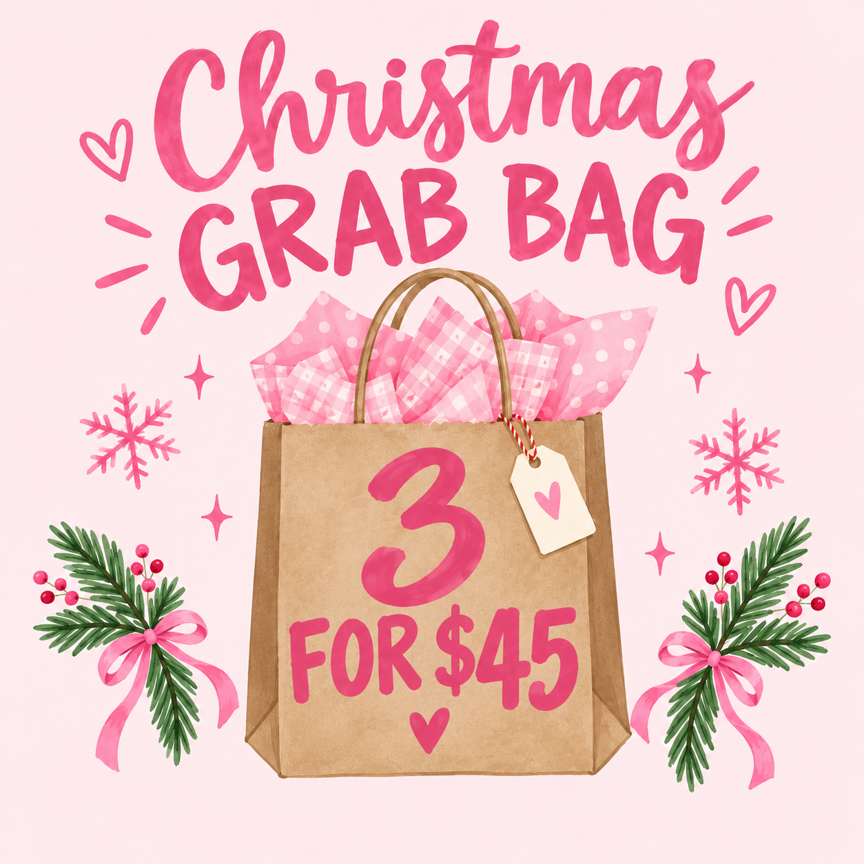 CHRISTMAS 🌲 MYSTERY GRAB BAG! 3 for $45