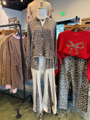 Jade Nicole Vintage Wash Leopard Sweatshirt