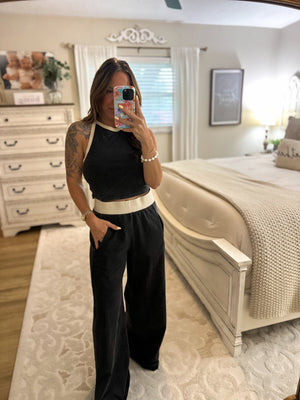 Summer Dreams Razer Back Crop Top - Ash Black