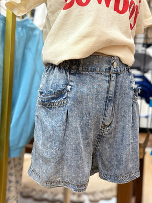 Find The Good Stone Washed Shorts