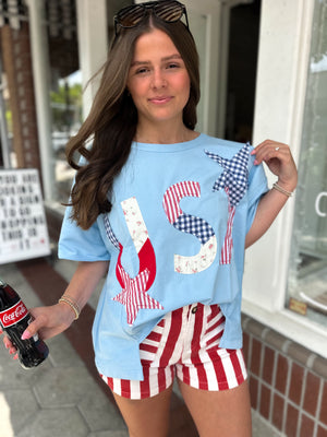 Americana Charm Patchwork Top