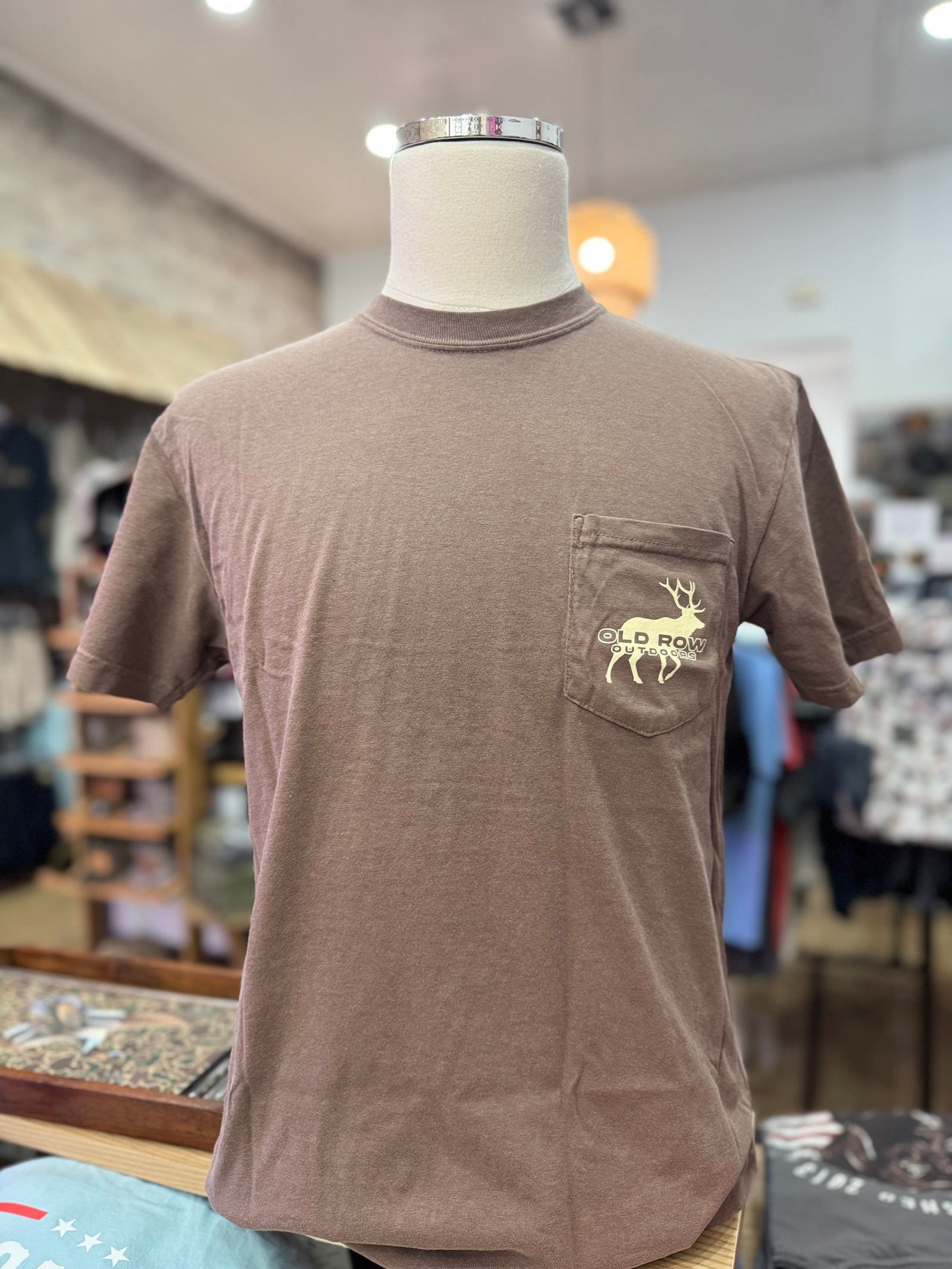 Old Row Camo Moose Tee - Espresso