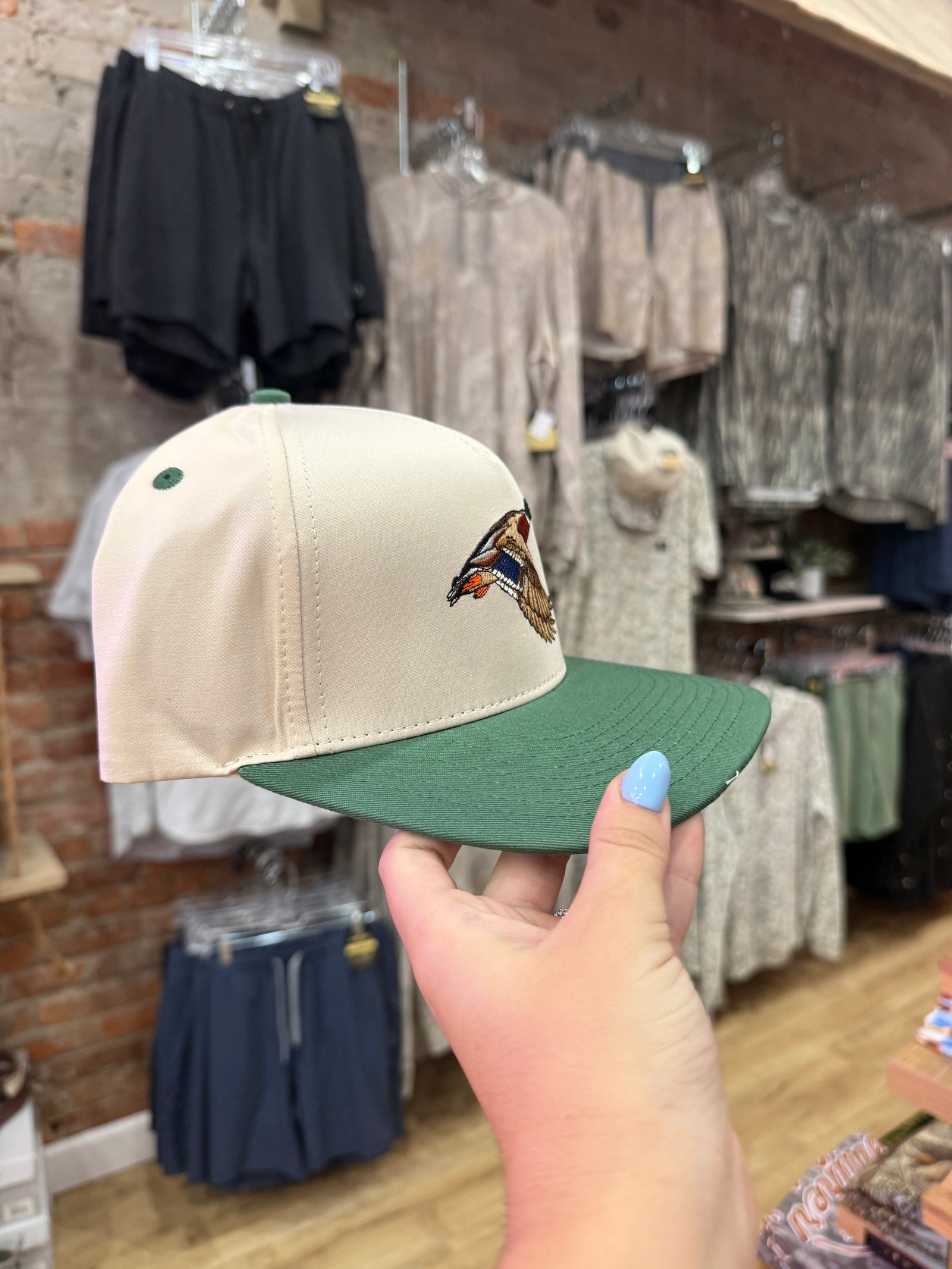 Mallard Cream/Green 6 Panel
