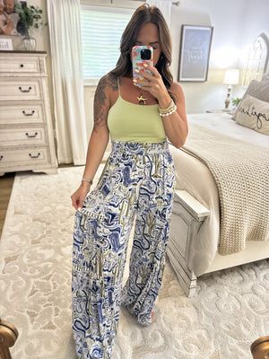She's Country Wide Leg Pants - Western Print