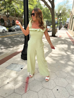 Out For The Day Ruffle Jumpsuit