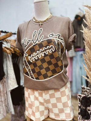Football Season Comfort Colors Tee - Mocha