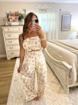 Marleigh Wide Leg Printed Pants