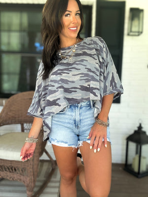 Steady Heart Camo Top