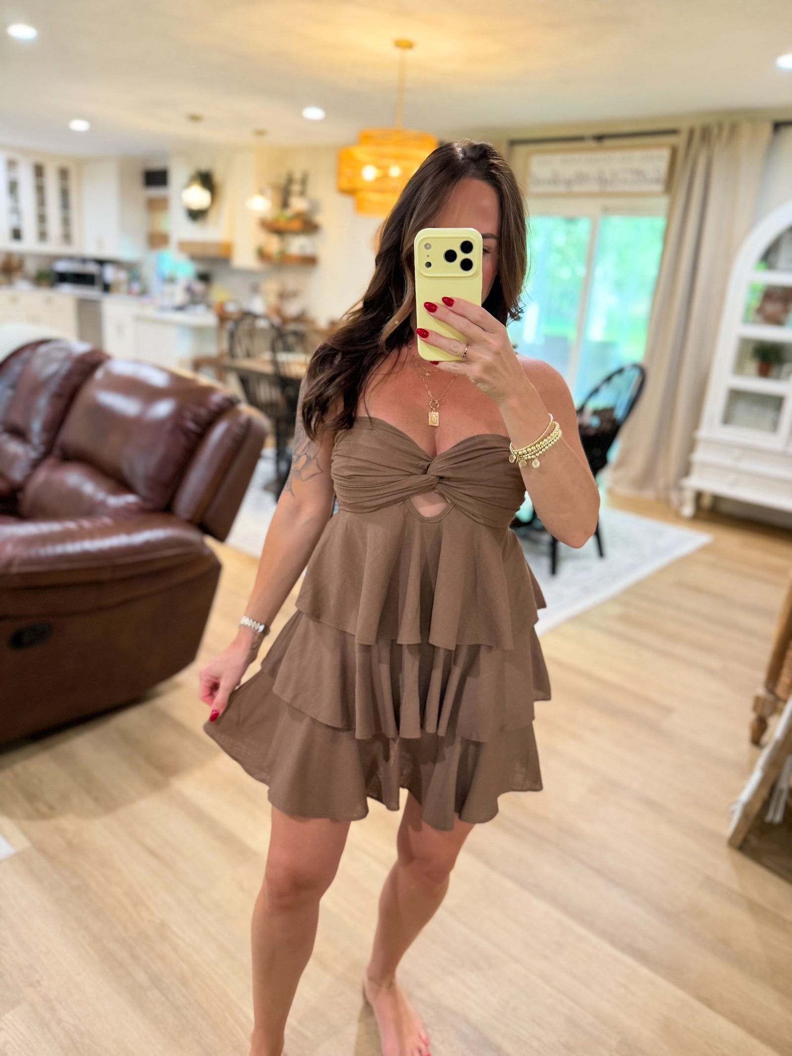 Tanner Babydoll Ruffle Layered Romper