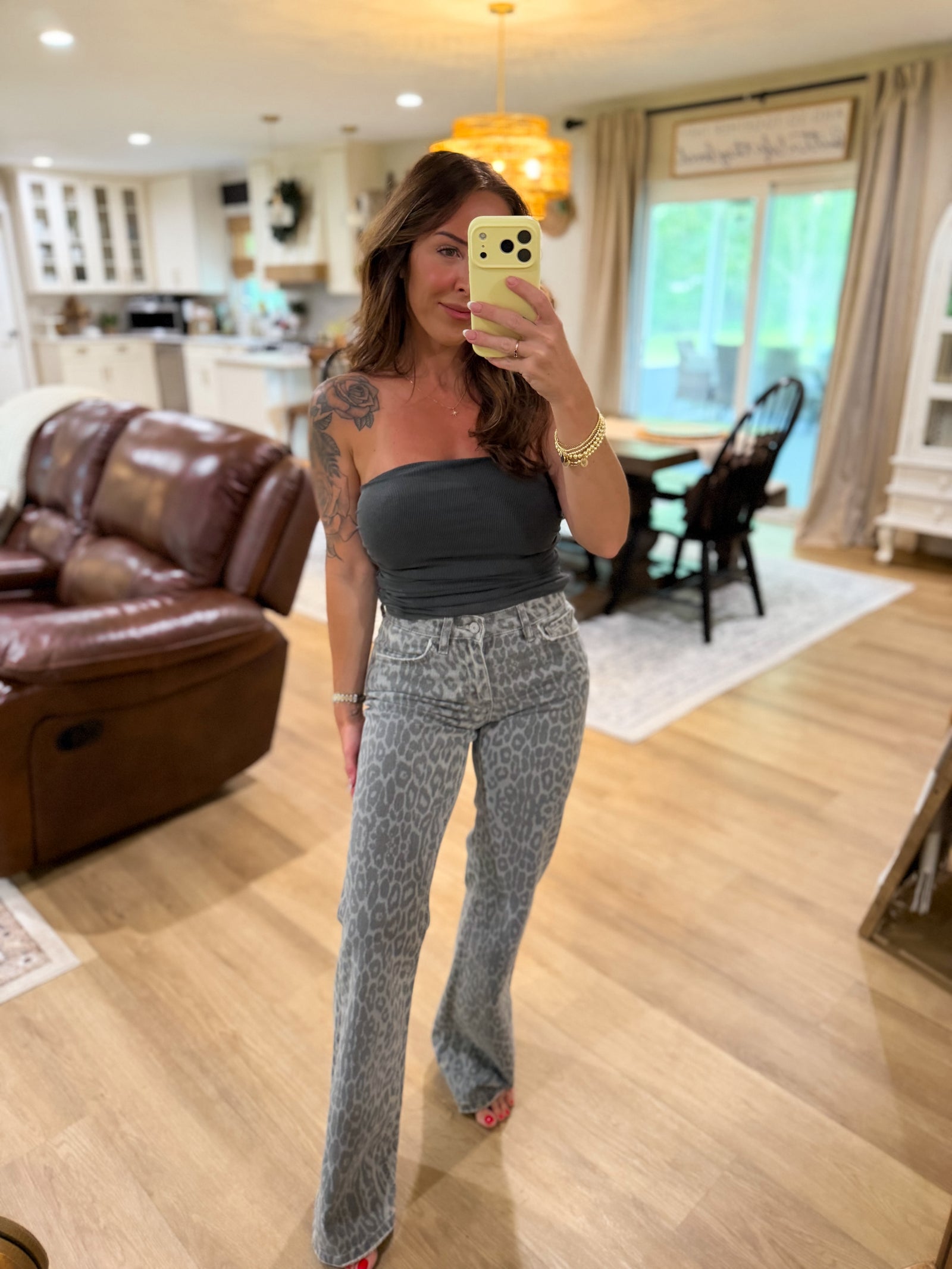 Spencer Ruched Crop Top - Charcoal