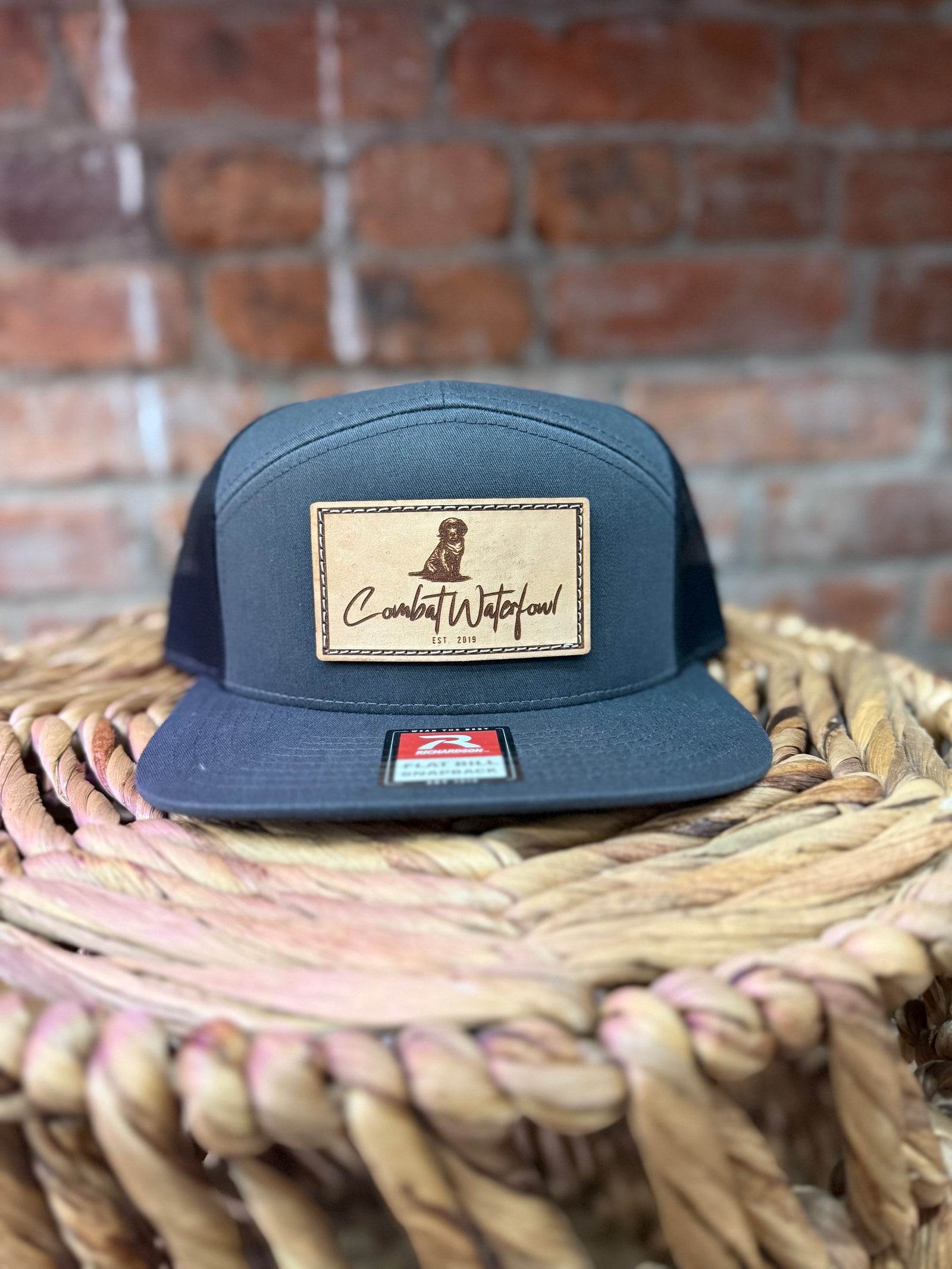 7 Panel Charcoal Lab Patch Hat