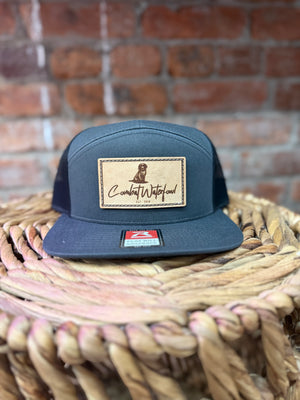 7 Panel Charcoal Lab Patch Hat