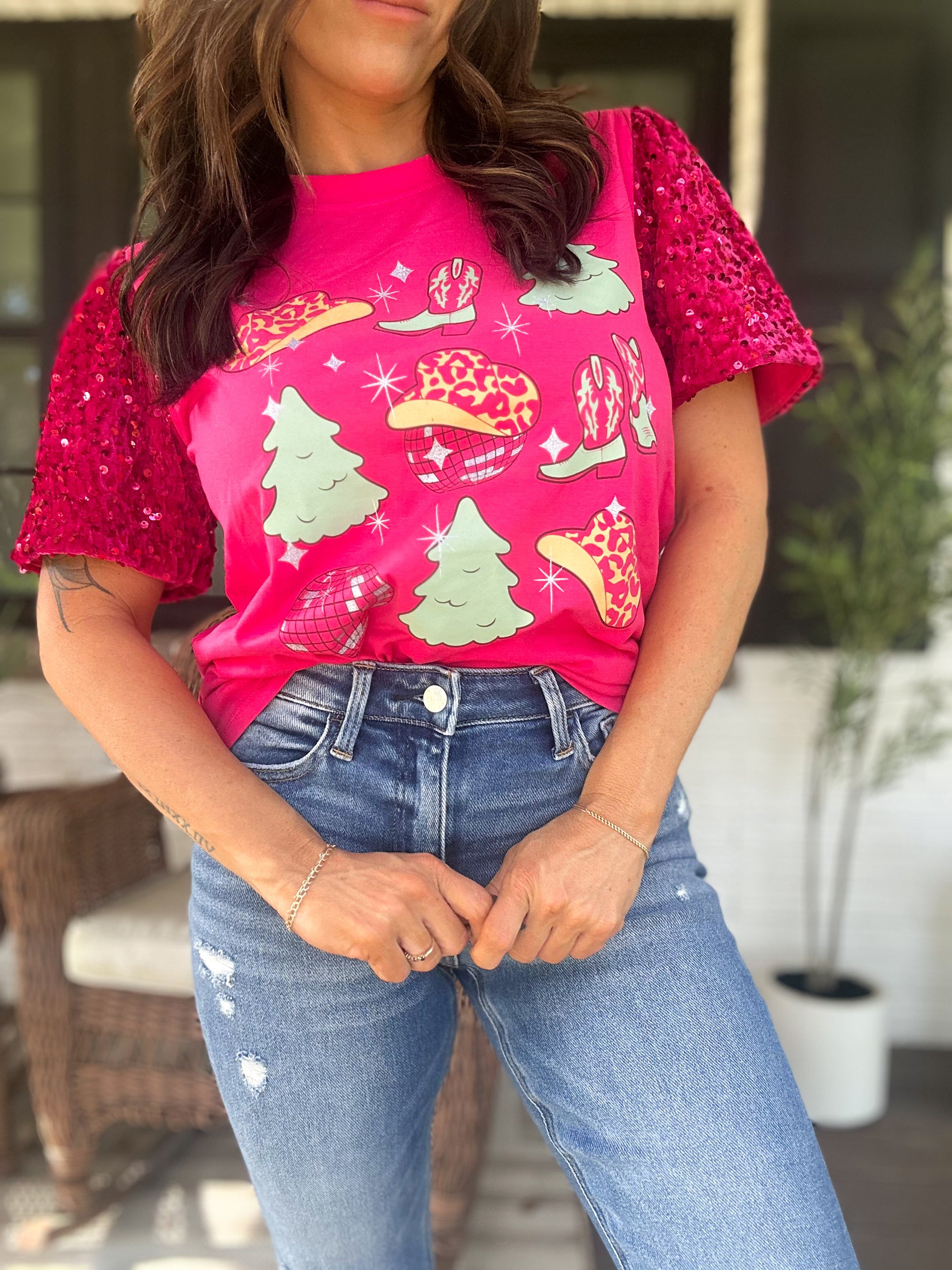 Rockin' Boots Country Christmas Tee