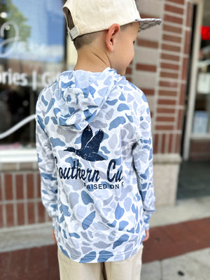 Youth Southern Cut Pro Hoodie - Ocean Camo