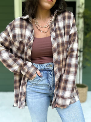 Owen Plaid Button Down Top