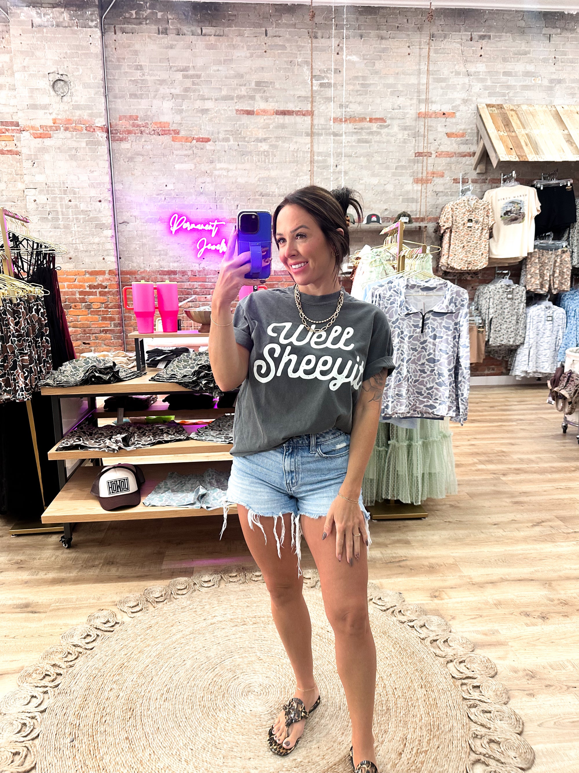 Well Sheeyit Comfort Color Tee - Charcoal