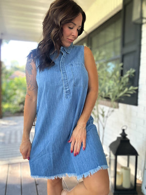 Charlsey Sleeveless Denim Dress