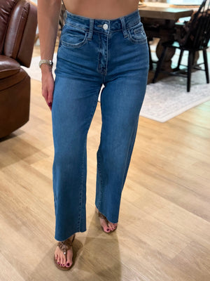 Jerica High Rise Slim Wide Jeans