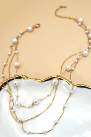 Golden Pearls Necklace