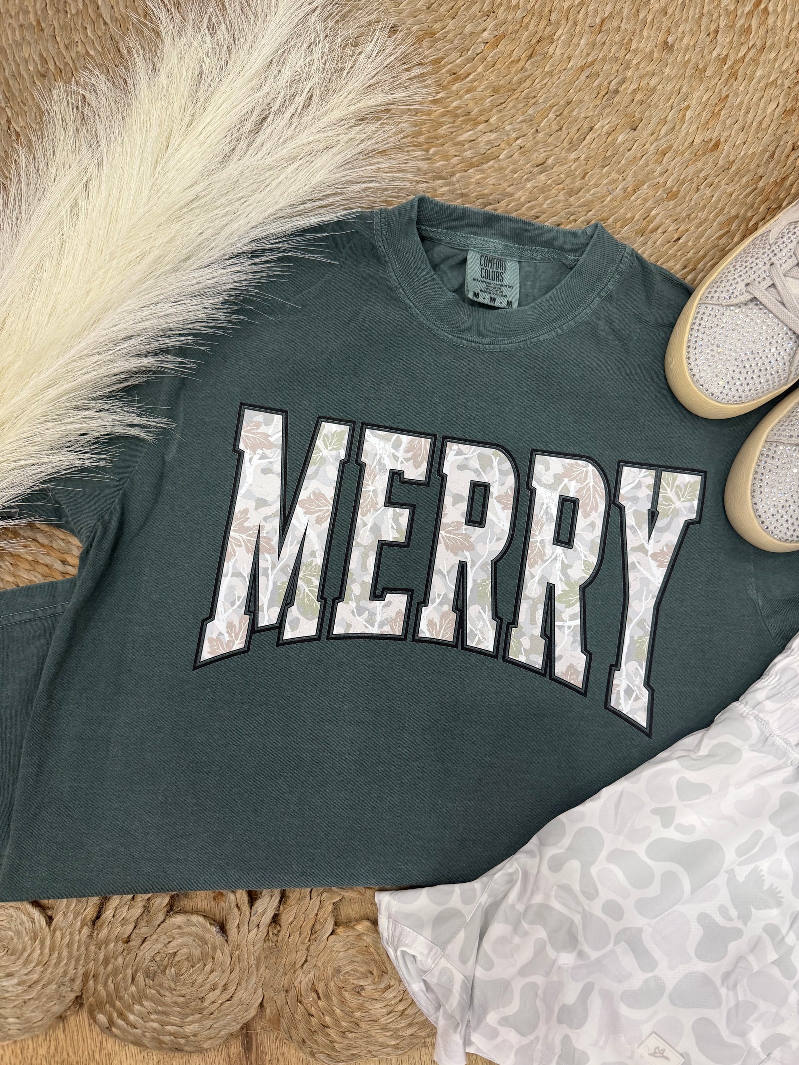 Camo Merry Comfort Colors Tee