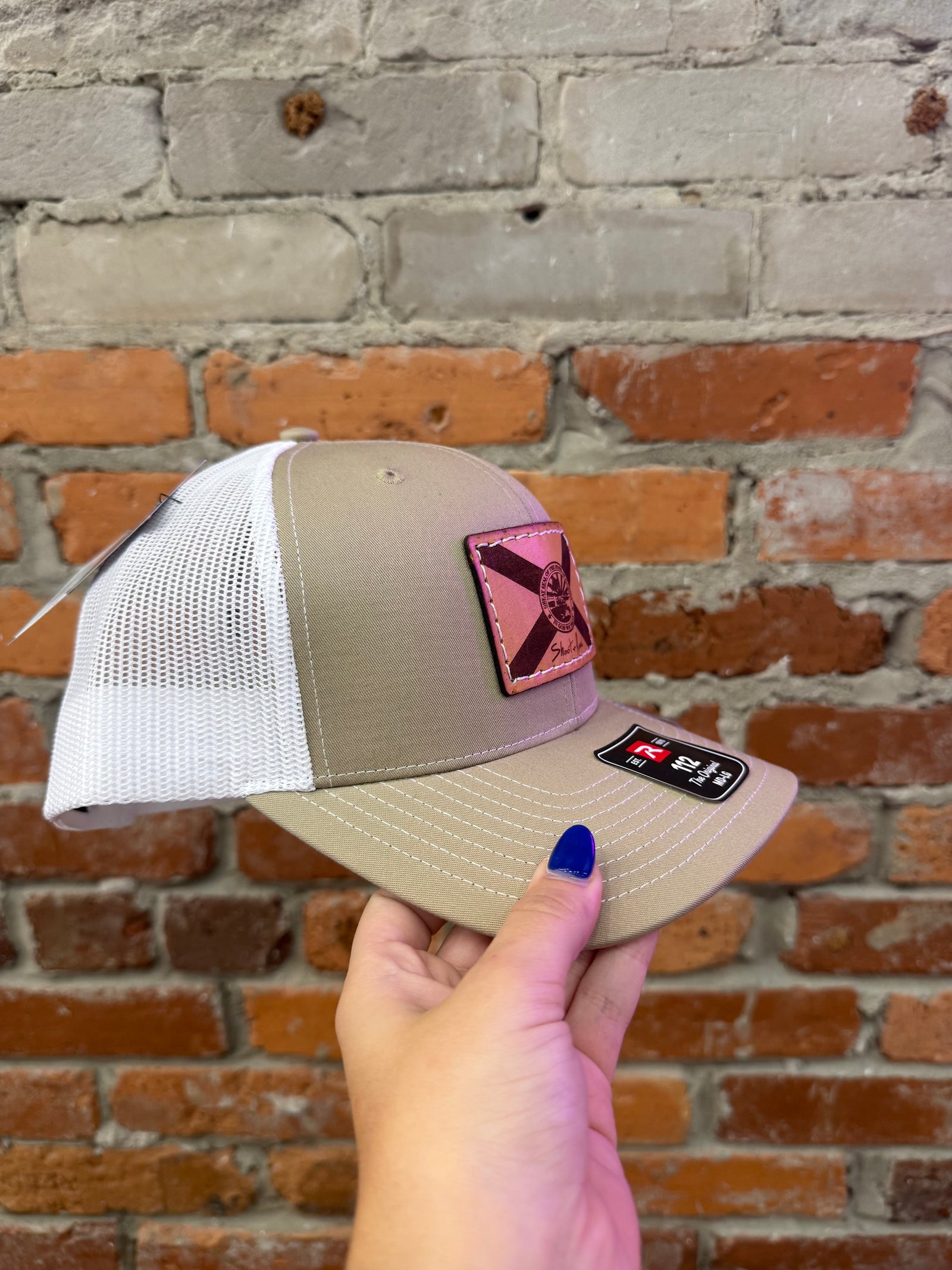 Shoot & Reel Khaki/White FL Flag Patch Hat