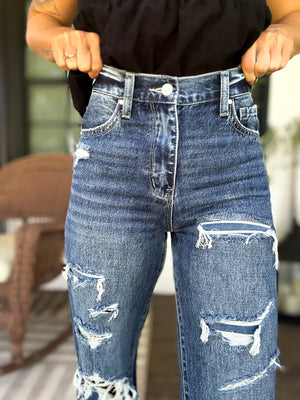 Heather High Rise Rigid Vintage Flare