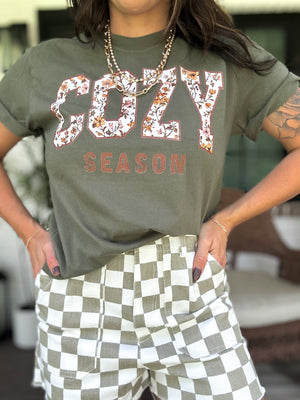 Cozy Season Comfort Colors Tee - Olive