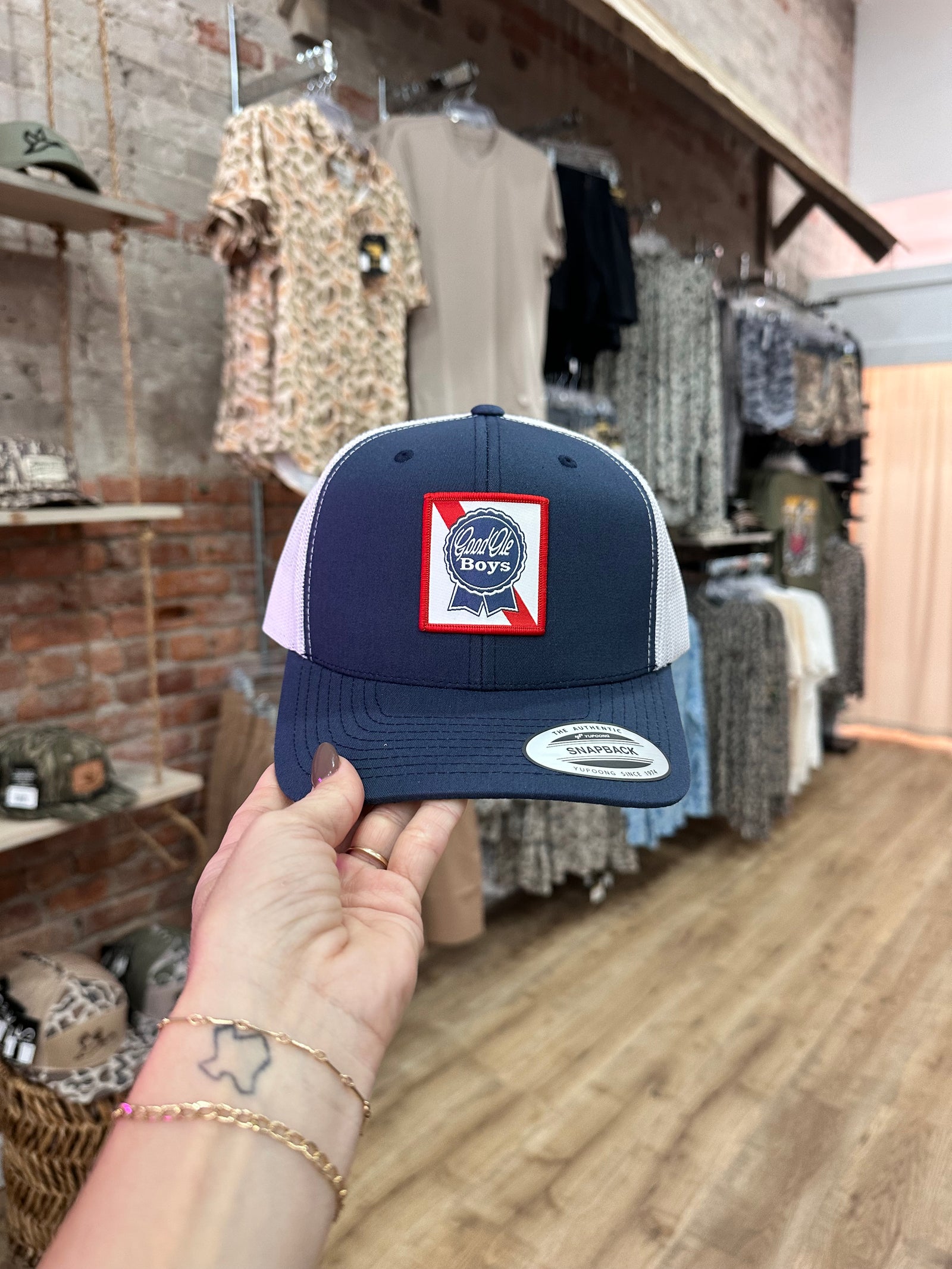 Good Ole Boys Navy/White Patch Hat