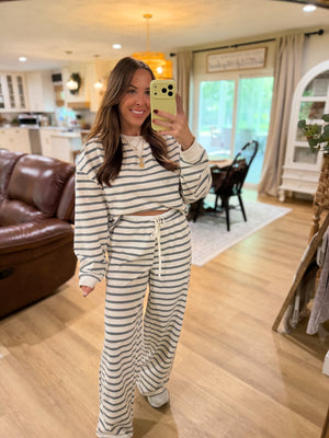 Banks Striped Knit Oversized Sweater Top
