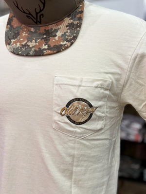 Old Row - Deer Camo Circle Logo Pocket Tee