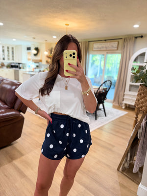 Crosby Boyfriend Pocket Tee - White