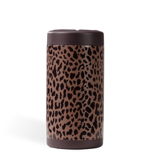 Brown Leopard HydroJug 16 oz Can Cooler