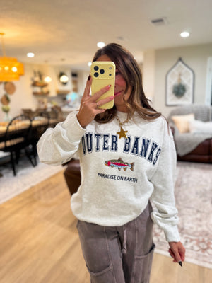 Outer Banks Embroidered Crew Neck