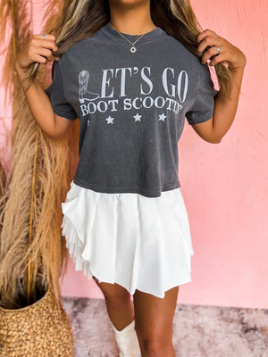 Let's Go Boot Scootin' Cropped Tee