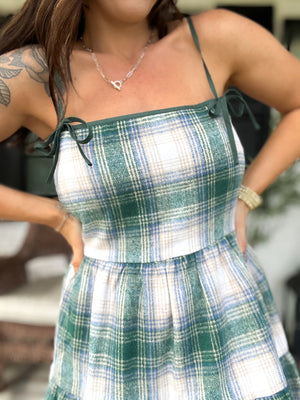 Vivian Plaid Mini Dress