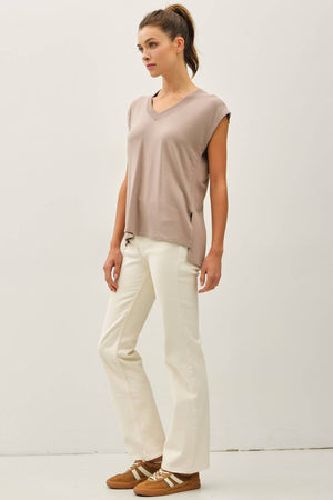 Quinn Dolman Sleeve Top - Mocha