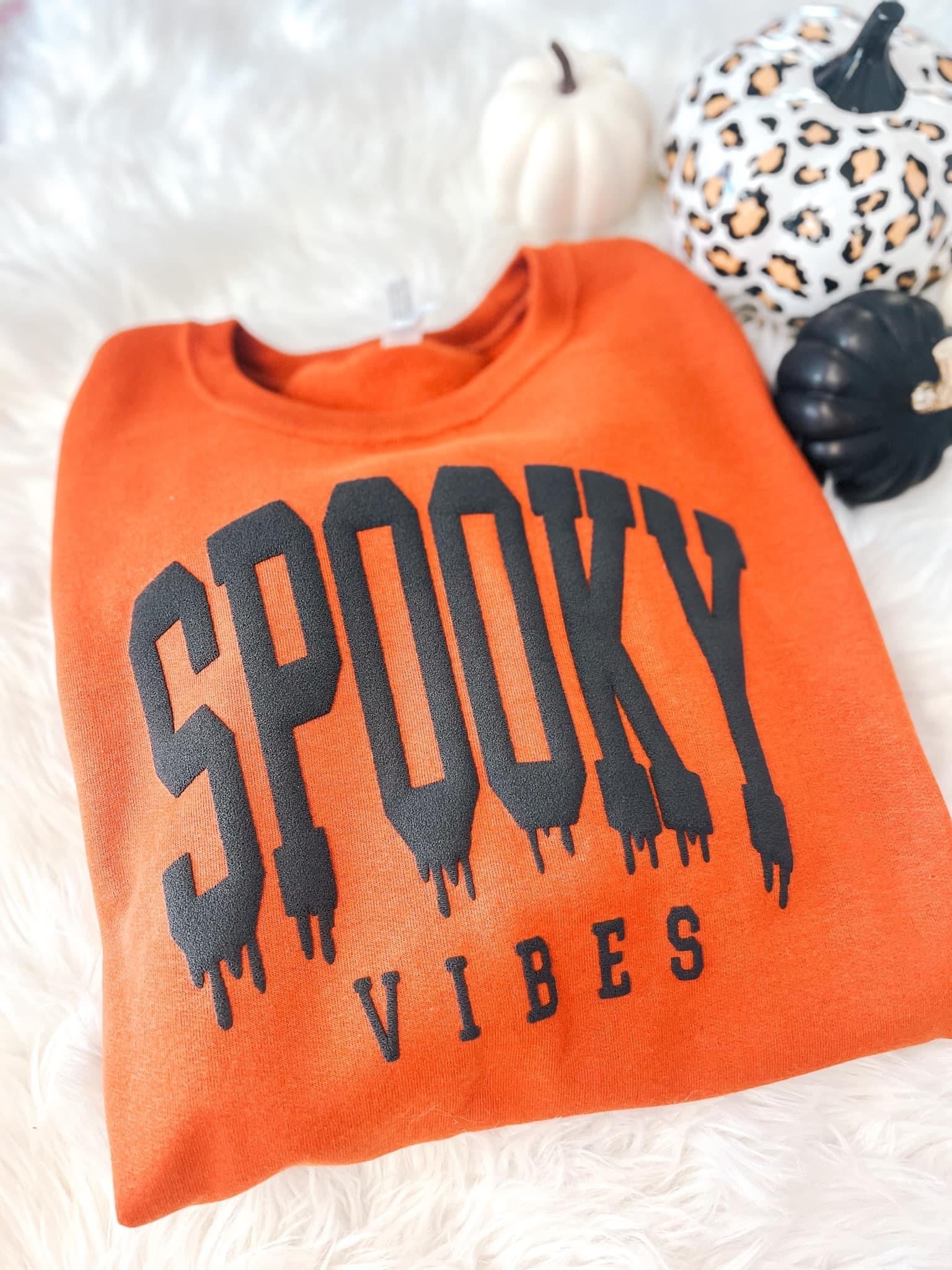 Spooky Vibes Puff Print Sweatshirt